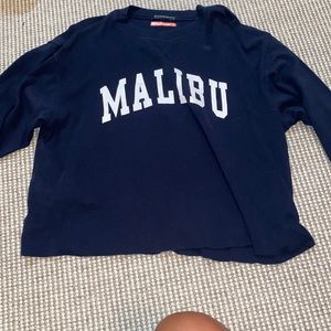 Navy soft long sleeve top